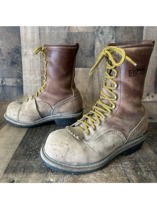 Wesco Vintage Lace Up Steel Toe Work Boots Mens 8.5 D main image 6